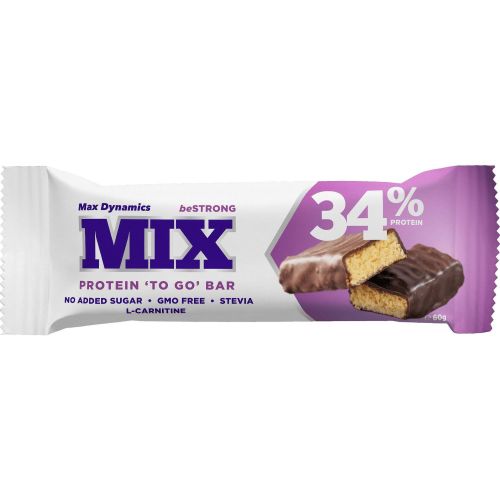 Max Dynamics Mix Protein To Go протеинов бар с подсладители, без добавени захари (60 г)