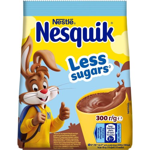 Nestle Nesquik разтворима какаова напитка с витамини и по-малко захар (300 г)