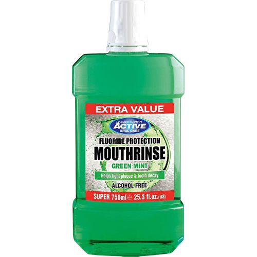 Beauty Formulas Green Mint Flouride Protection вода за уста (750 мл)