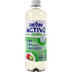 Devin Minerals with Vitamins вода с ябълка, киви и кофеин (425 мл)