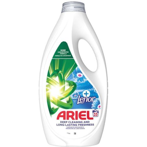 Ariel + Lenor течен перилен препарат, 35 пранета (1.575 л)