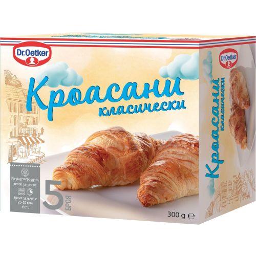 Dr. Oetker замразени кроасани класически, 5 бр. x 60 г (300 г)