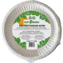 eco4home еко картонена купа ф190 мм, 350 мл (10 бр.)