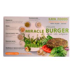 Kaya Foods веган бургер със спанак, гъби и водорасли (440 г)