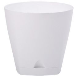 Urban саксия с подложка Ф: 17 см, Н: 15 см, бяла (1 бр.)