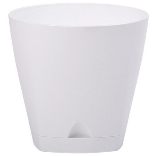Urban саксия с подложка Ф: 17 см, Н: 15 см, бяла (1 бр.)
