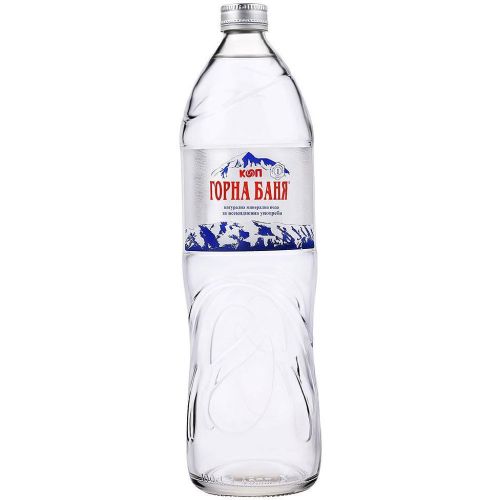 Горна Баня 1 натурална минерална вода, стъклена бутилка (1 л)