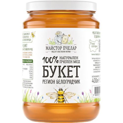Майстор Пчелар пчелен мед букет, 100% натурален (400 г)