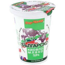 Бор Чвор краве кисело мляко по БДС 3.6% (400 г)
