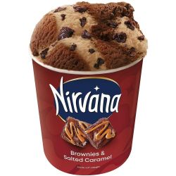 Nirvana сладолед с карамел и брауни (470 мл)