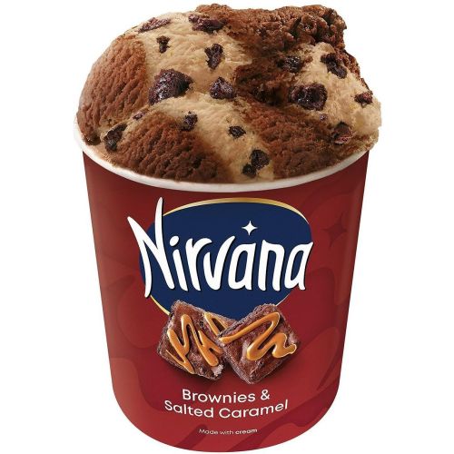 Nirvana сладолед с карамел и брауни (470 мл)