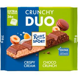 Ritter Sport Crunchy Duo млечен шоколад с какаов и лешников крем (218 г)