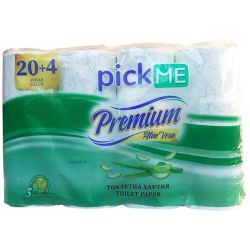Pick Me Premium трипластова тоалетна хартия алое вера (24 бр.)