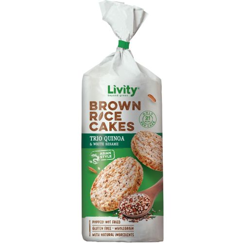 Livity оризов кейк трио киноа и бял сусам (100 г)