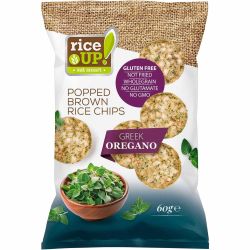 Rice Up пълнозърнест оризов чипс с гръцки риган (60 г)