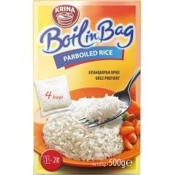 Krina Boil in Bag бланширан ориз, 4 бр. х 125 г (500 г)
