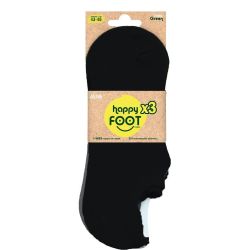Happy Foottopia Basic No Show чорапи микс бели, сиви, черни, памук, размер: 43 - 46 (3 бр.)