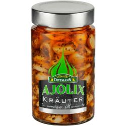 Feinkost Dittmann маринован обелен чесън с подправки (230 мл)