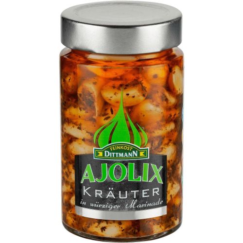 Feinkost Dittmann маринован обелен чесън с подправки (230 мл)