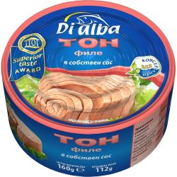 Di Alba риба тон филе в собствен сос (160 г)