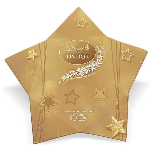 Lindt Lindor звезда с пралини с тъмен шоколад (187 г)