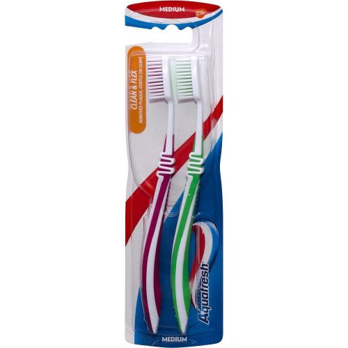 Aquafresh четка за зъби Clean & Flex, 1 + 1 бр. (1 бр.)