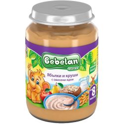Bebelan пюре ябълки и круши с овесени ядки (190 г)