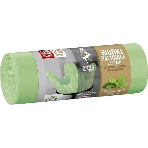 Anna Zaradna торби за смет с аромат на мента, 20 бр. х 35 л (20 бр.)