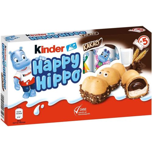 Kinder Happy Hippo десерт с какао, 5 бр. х 20.7 г (103.5 г)