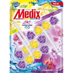 Medix WC Perfume Duet ароматизатор за тоалетна екзотични плодове и орхидея, 3 бр. х 55 г (165 г)