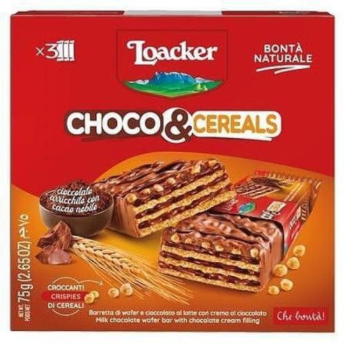 Loacker Choco Cereals вафли, 4 бр. х 25 г (100 г)