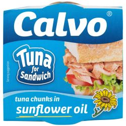 Calvo риба тон парченца в слънчогледово олио (142 г)