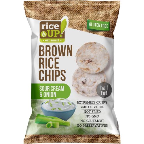 Rice Up оризов чипс лук и сметана (120 г)