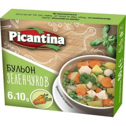 Picantina зеленчуков бульон, 6 бр. х 10 г (60 г)