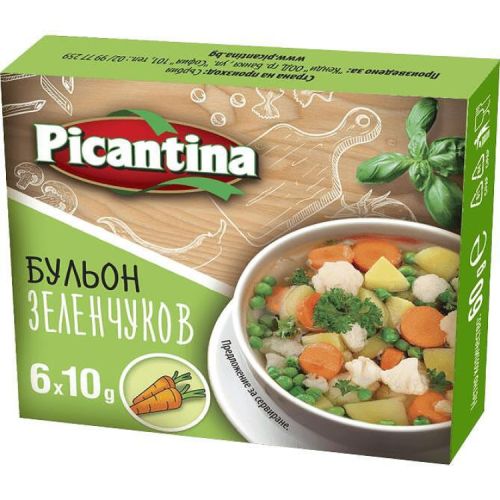 Picantina зеленчуков бульон, 6 бр. х 10 г (60 г)