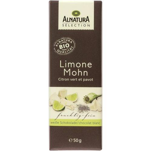 Alnatura Sélection био бял шоколад с лимон и мак (50 г)