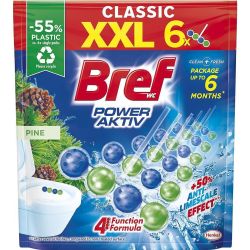 Bref Power Aktive Pine ароматизатор за тоалетна, 6 бр. х 50 г (1 бр.)