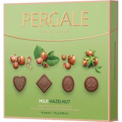 Pergale шоколадови бонбони с млечен шоколад и лешници (110 г)