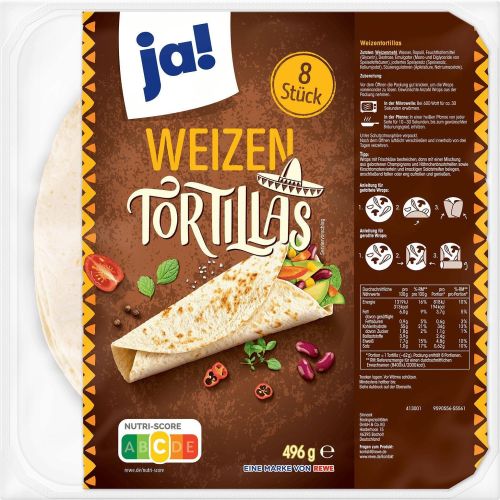 JA! тортили от пшенично брашно (496 г)