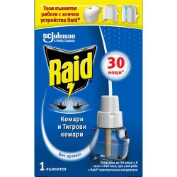 Raid пълнител срещу комари и тигрови комари (21 мл)