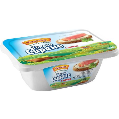 Медковец топено сирене за мазане с шунка (170 г)