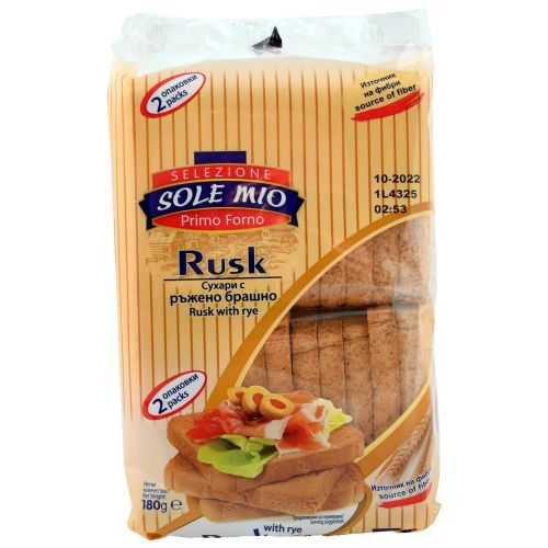 Sole Mio сухари с ръжено брашно (180 г)