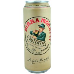 Birra Moretti светла бира, кен (500 мл)