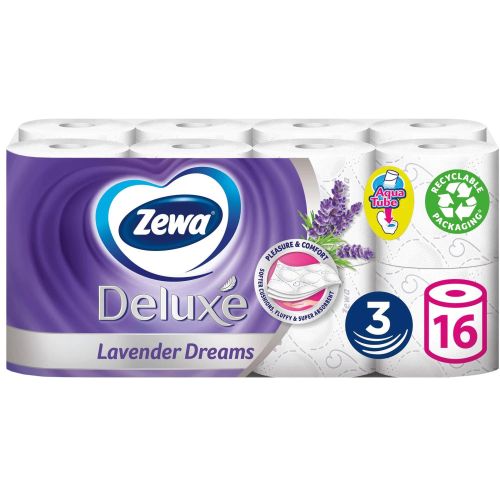 Zewa Deluxe Lavender Dreams трипластова тоалетна хартия (16 бр.)