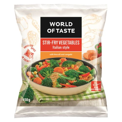 World of Taste замразени зеленчуци за тиган италиански микс (450 г)