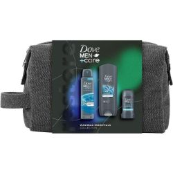 Dove Men +Care Restor комплект душ гел 250 мл, дезодорант спрей 150 мл, део стик 50 мл, несесер (1 бр.)