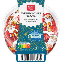REWE мини шоколадови Дядо Коледа (125 г)