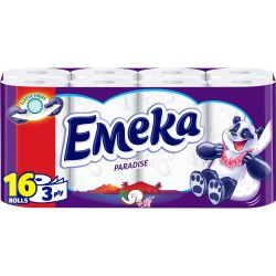 Emeka тоалетна хартия, трипластова, парадайс (16 бр.)