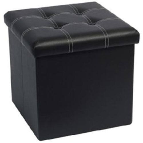 Muhler табуретка, черен цвят с бял шев (1 бр.)