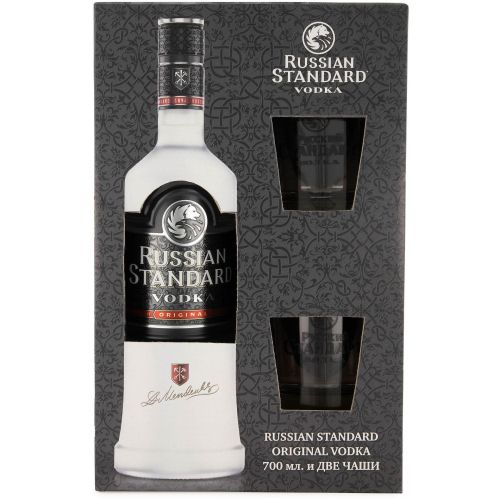 Руский Стандарт водка, 700 мл + 2 чаши (1 бр.)